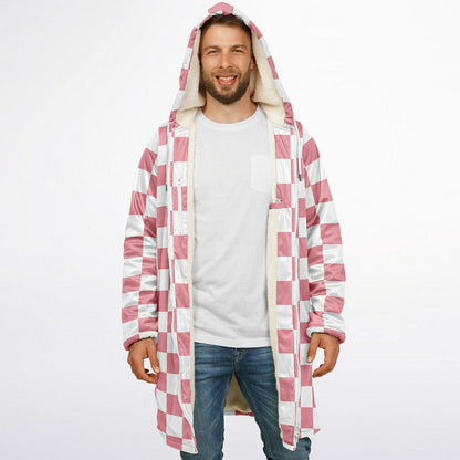 Personalized Pink Checkered Blanket Coat