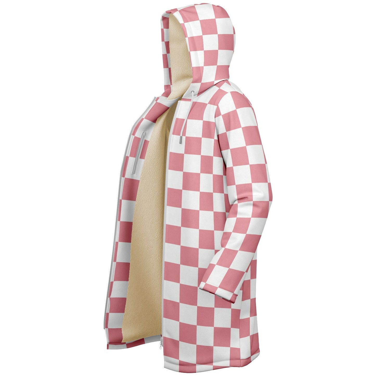 Personalized Pink Checkered Blanket Coat