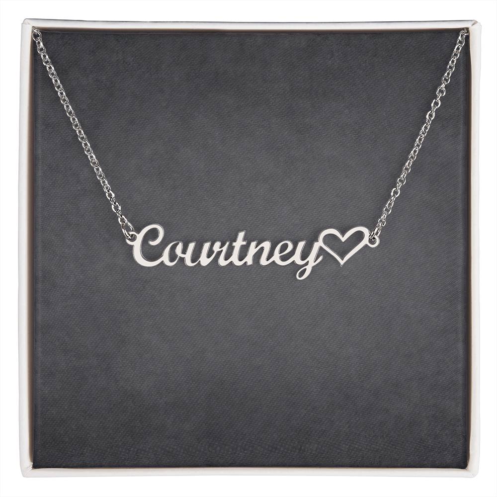 Custom Name Necklace with Heart