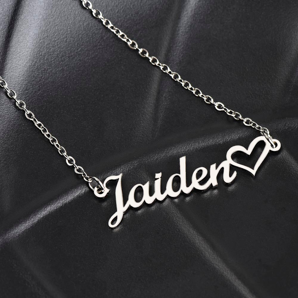 Custom Name Necklace with Heart