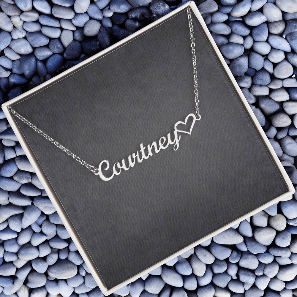 Custom Name Necklace with Heart