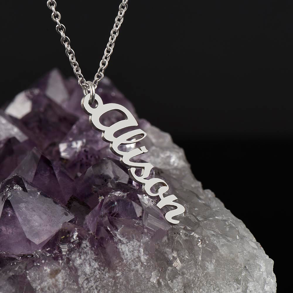 Custom Vertical Name Necklace