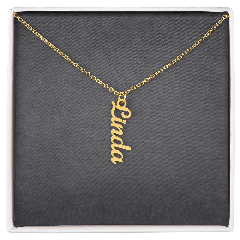 Custom Vertical Name Necklace