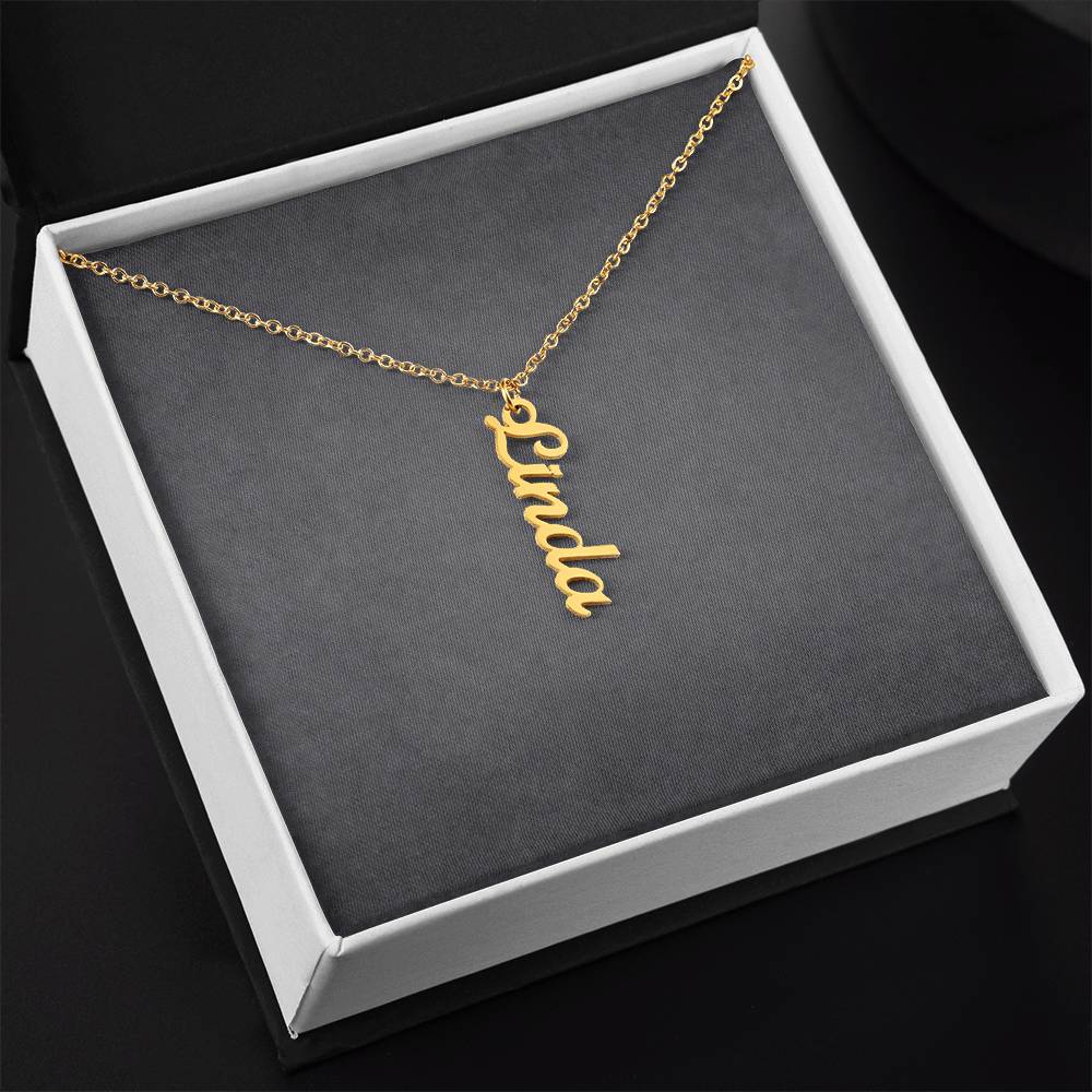 Custom Vertical Name Necklace