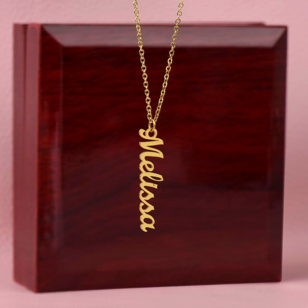 Custom Vertical Name Necklace