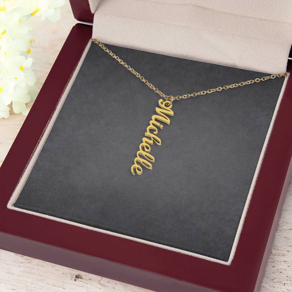 Custom Vertical Name Necklace