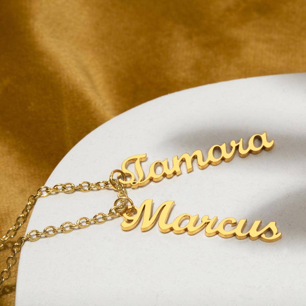 Custom Multi Vertical Name Necklace